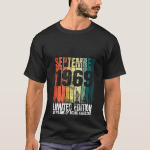 Frauen Vintag im September 1969, Tag Grafik 52 Jah T-Shirt