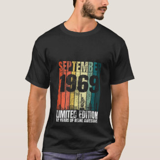 Frauen Vintag im September 1969, Tag Grafik 52 Jah T-Shirt