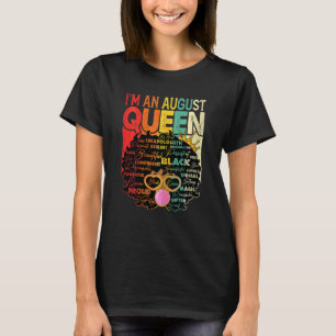 Frauen Vintag Melanin Afro August Queen Black Sein T-Shirt
