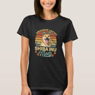 Frauen Vintag Phantastisch wie mein Shiba Inu Mama T-Shirt