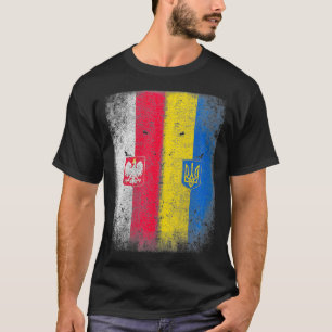 Frauen Vintag Polen Ukraine Polnisch Ukrainische F T-Shirt