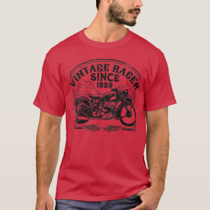 Frauen Vintag Racer Seit 1959 Retro Motorrad T-Shirt