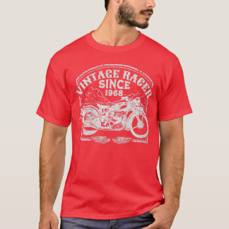 Frauen Vintag Racer Seit 1968 Retro Motorrad T-Shirt