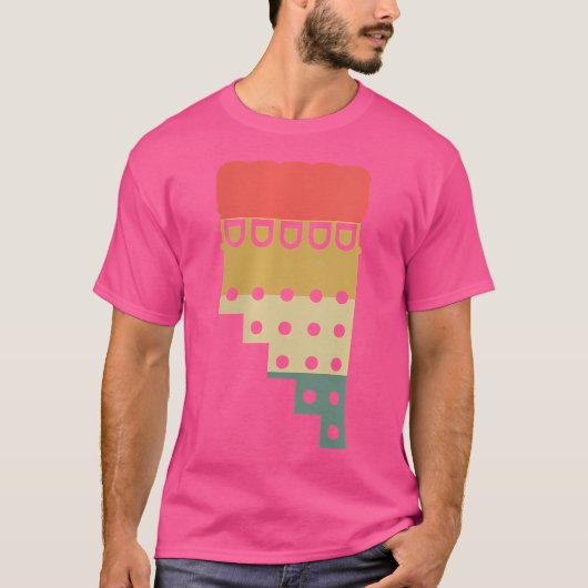 Frauen Vintag Retro Pan Flute T-Shirt (Vorderseite)