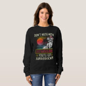 Frauen Vintag Stepmomsaurus Retro Dinosaurs Moth Sweatshirt (Vorne ganz)