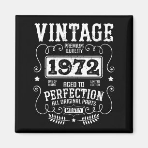 Frauen Vintage 1972 Geburtsjahr Geburtstag Lustig Magnet