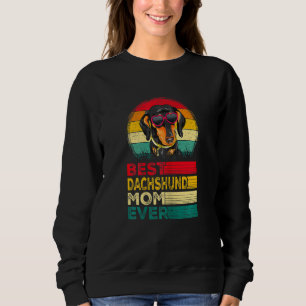 Frauen Vintage beste Dackel Vater je Vater's Da Sweatshirt
