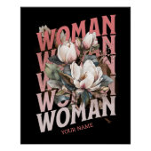 Frauen Vintage Blume Wasserfarbe Frauentag Poster (Vorderseite)