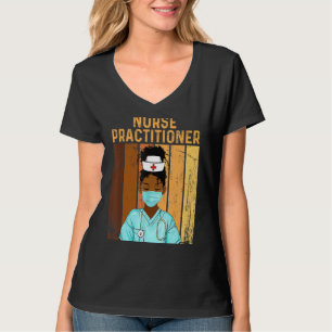Frauen Vintage Krankenpfleger Prix Afro Black T-Shirt