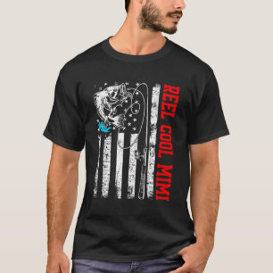 Frauen Vintager Angelsport Cool Mimi Usa Flaggenmo T-Shirt