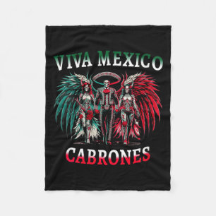 Frauen Viva Mexico Dia De Los Muertos - Tag Der Fleecedecke