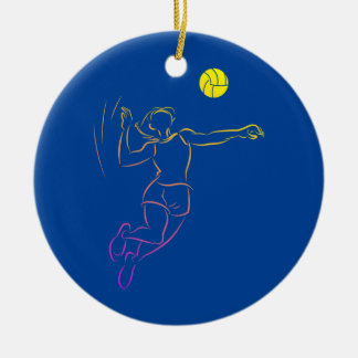 Frauen Volleyball Lover Niedlich Dabbing Volleybal Keramik Ornament