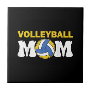 Frauen Volleyball Mutter T-Shirt Spieltag Lustiger Fliese