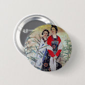 Frauen von der Geruch-Dynastie-chinesischen Button (Vorne & Hinten)