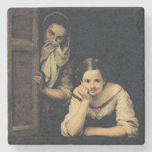 Frauen von Galizien am Fenster, 1670 Steinuntersetzer