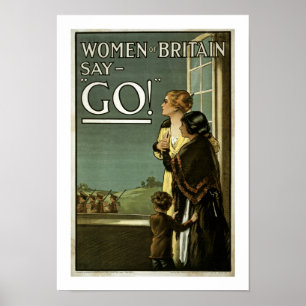 Frauen von Großbritannien sagen GEHEN! (Weiß) Poster