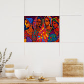 Frauen von Rajasthan Zuhause Wall Art Poster (Küche)