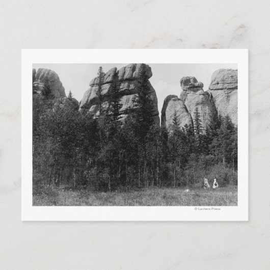 Frauen vor dem Lake Harney Peaks Fotograf Postkarte (Vorderseite)