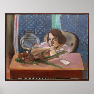 Frauen vor einem Aquarium-Matisse Poster