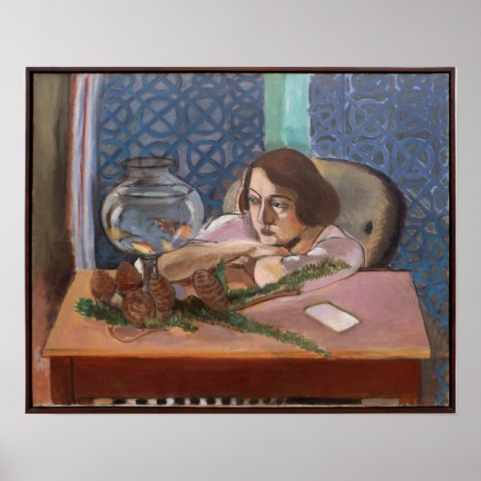 Frauen vor einem Aquarium-Matisse Poster (Vorne)