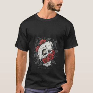 Frauen Vulture Culture Katzen-Schädel Memento Mori T-Shirt