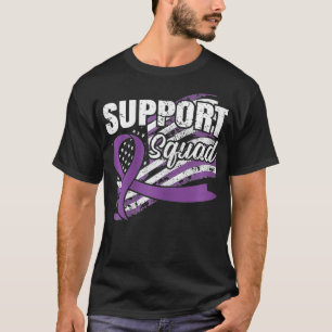 Frauen Vulvar Cancer Support Squad USA Flag Awaren T-Shirt