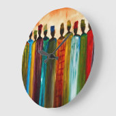 Frauen wachsen große wanduhr (Winkel)