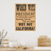 Frauen wählen Broadside (1873a) Poster (Küche)