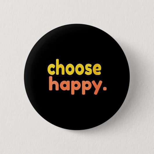 Frauen Wählen Glücklich - Glück Minimalistisch Ret Button (Vorderseite)