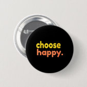 Frauen Wählen Glücklich - Glück Minimalistisch Ret Button (Vorne & Hinten)