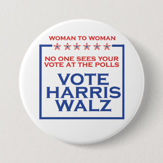 Frauen wählen Harris Walz 3"-Taste Button