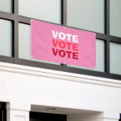 Frauen wählen politische Wahlkampagne in Rosa Banner (Äußeres Gebäude)