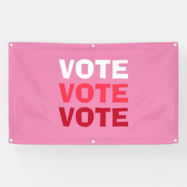 Frauen wählen politische Wahlkampagne in Rosa Banner