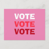 Frauen wählen politische Wahlkampagne in Rosa Postkarte (Vorderseite)