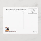 Frauen wandern am Strand bei Sunset in Maui Postkarte (Rückseite)
