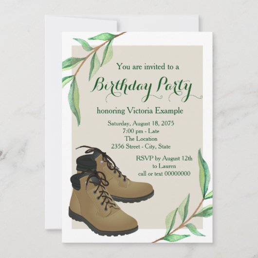 Frauen Wandern Geburtstagsparty Einladung (Vorderseite)