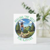 Frauen Wandern im Naturversuch Postkarte (Stehend Vorderseite)