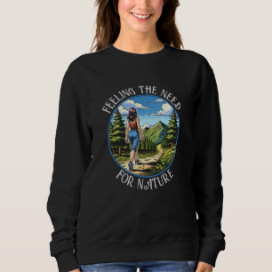 Frauen Wandern im Naturversuch Sweatshirt