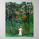 Frauen wandern in einem exotischen Wald Poster (Vorne)