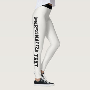 Frauen Warm Neutral Schwarz Personalisierte Athlei Leggings