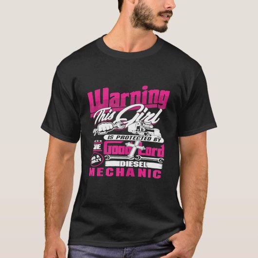 Frauen warnen Mädchen Lord Wrench Mechanic Diesel  T-Shirt (Vorderseite)