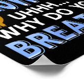 Frauen warum ich einen lustigen Swim-Spaß für Aqua Poster (Ecke)