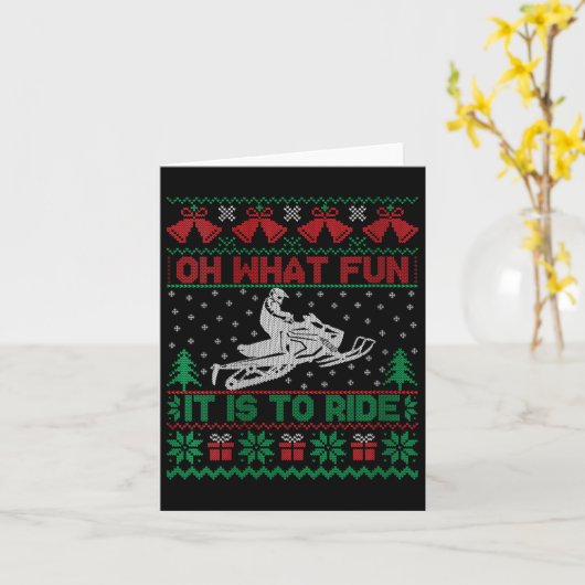 Frauen, was es Spaß macht, mit Schneemobil zu fahr Karte (Gelbe Blume)