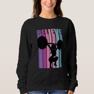 Frauen Weibchen Gewichtheben Sweatshirt