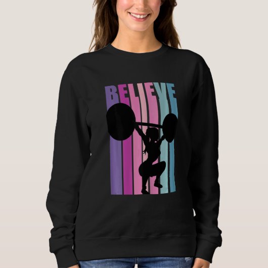 Frauen Weibchen Gewichtheben Sweatshirt (Vorderseite)