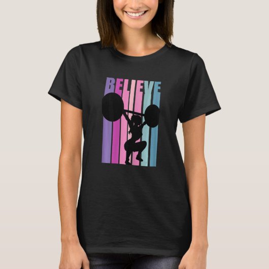 Frauen Weibchen Gewichtheben T-Shirt (Vorderseite)