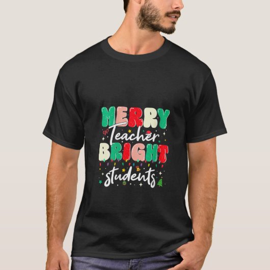 Frauen Weihnachten frohe Lehrerin Bright Schüler S T-Shirt (Vorderseite)