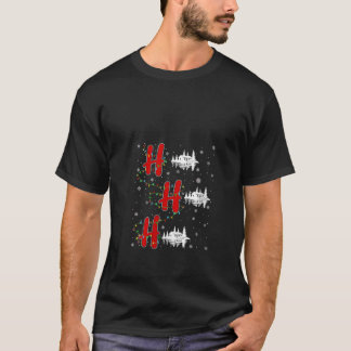 Frauen Weihnachtsbeleuchtung HO HO HO Seebungalow  T-Shirt