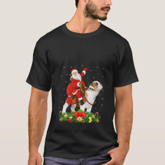Frauen Weihnachtsdekoration Lustiger Santa Reitet  T-Shirt