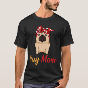 Frauen Weihnachtshunde Liebt Niedlichen Mops Mama T-Shirt